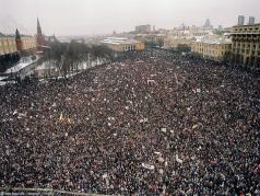 Акция на Манежной площади 10 марта 1991 года. Фото: pastvu.com