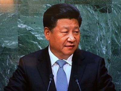 Си Цзиньпин на ГА ООН, 28.9.15. Источник - twitter.com