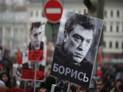 На акции памяти Бориса Немцова. Фото: ЕРА