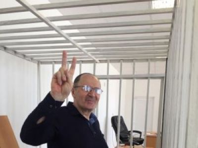 Оюб Титиев на суде. Фото: t.me/hrcmemorial/366