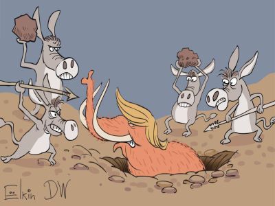 Трамп. Карикатура: С. Елкин, dw.com