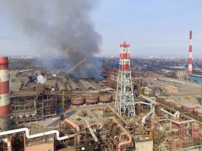 Пожар на заводе "Электроцинк" во Владикавказе, Фото: tass.ru