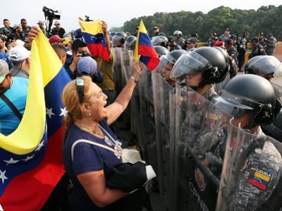 Столкновения на границе Венесуэлы и Колумбии. Фото: rtvi.com