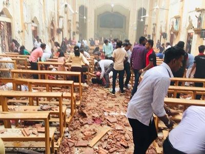 Взрыв в церкви на Шри-Ланке. Фото: www.facebook.com/sebastianchurch150