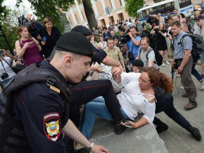 Задержания на акции против полицейского беспредела в Москве 12.6.19. Фото: RTVI