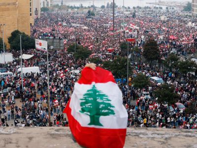 Массовые протесты ("революция WhatsApp") в Ливане. Фото: t.me/worldprotest