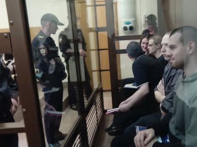 Обвиняемые по делу "Нового величия" в суде, 8 мая 2018 года. Фото: "Радио Свобода"