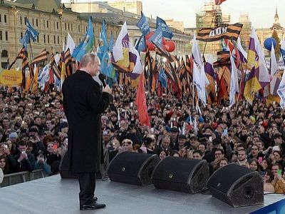Путин на митинге "Мы вместе", 18.3.15. Источник - http://www.kremlin.ru/news/47878