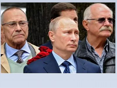 Кончаловский, Михалков и Путин. Источник - http://ichef.bbci.co.uk/